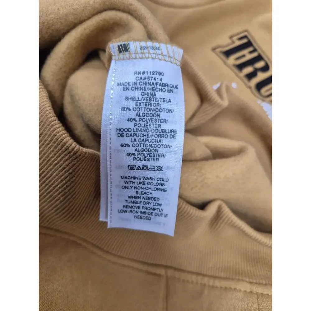 NWT True Religion Radiant Buddha Zip Hoodie Honey Mustard Sz S $119